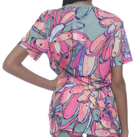 Farm Rio x Adidas colorful neon floral banana logo shirt/ M /Excellent condition - Picture 4 of 15